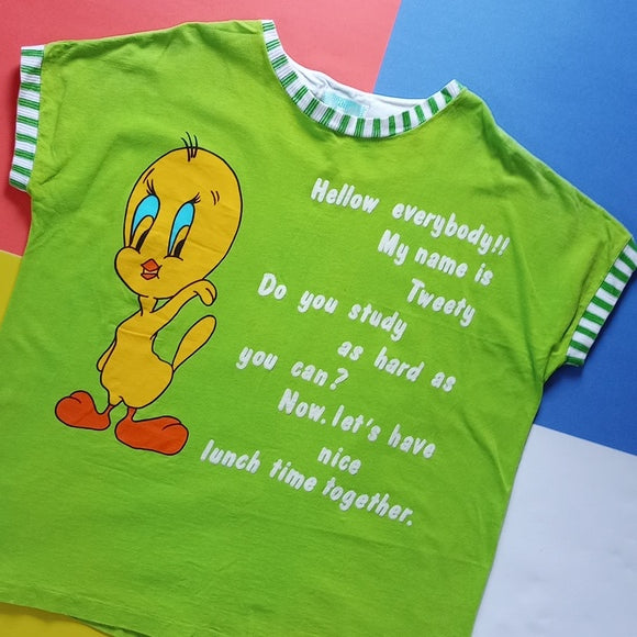 Vintage 90s Troops Tweety Bird Looney Tunes Single Stitch T-Shirt