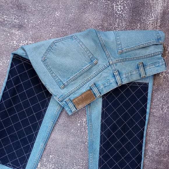 Vintage 90s Reworked Double Knee Utilitarian Workwear Baggy Denim Jeans UNISEX