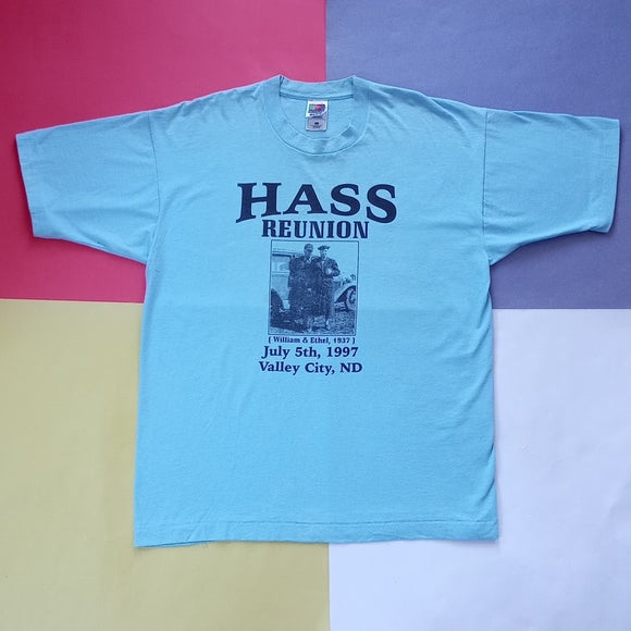 Vintage 1997 Hass Family Reunion July 5th, Valley City, ND Single Stitch T-Shirt