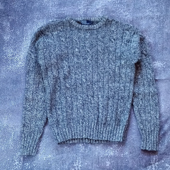 Vintage POLO Ralph Lauren Wool Fisherman Style Crewneck Sweater