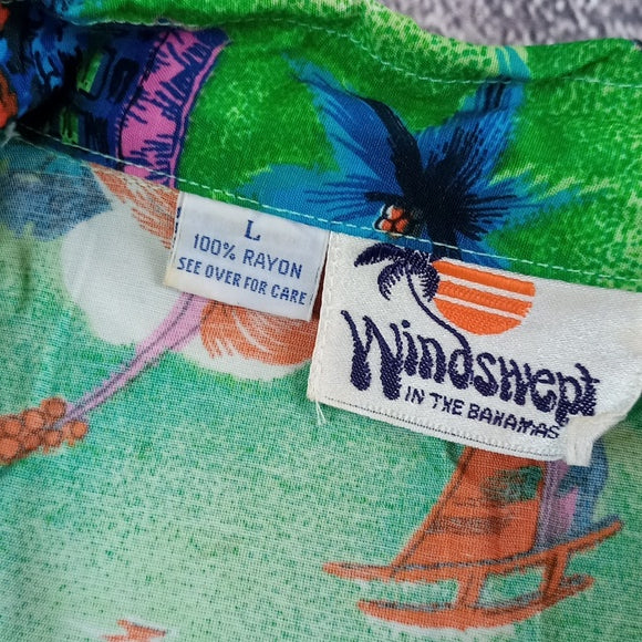 Vintage BAHAMAS Style Button-Up Shirt Hawaiian
