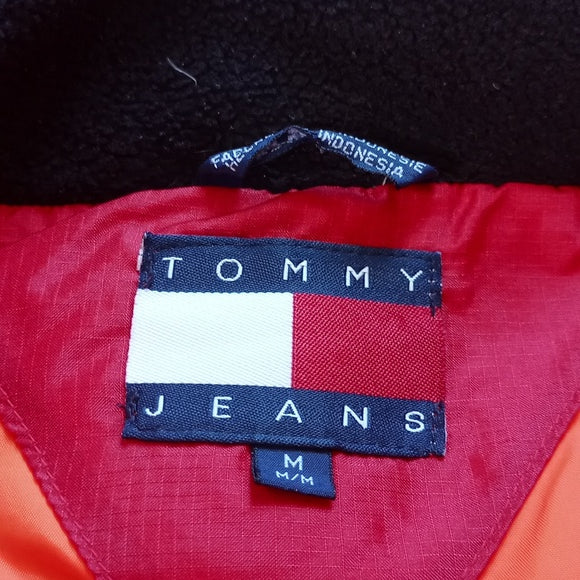 Vintage 90s Tommy Hilfiger Goose Down Puffer Jacket RED