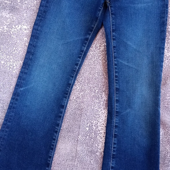 AG ANGEL EXTENDED Low Rise Boot Flare Denim Jeans