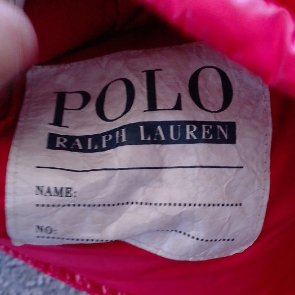 POLO BY RALPH LAUREN RED DOWN PUFFER JACKET KIDS