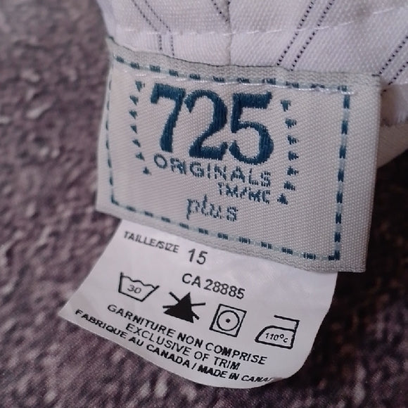 Vintage 90s White Striped Cropped Pants 725 ORIGINALS
