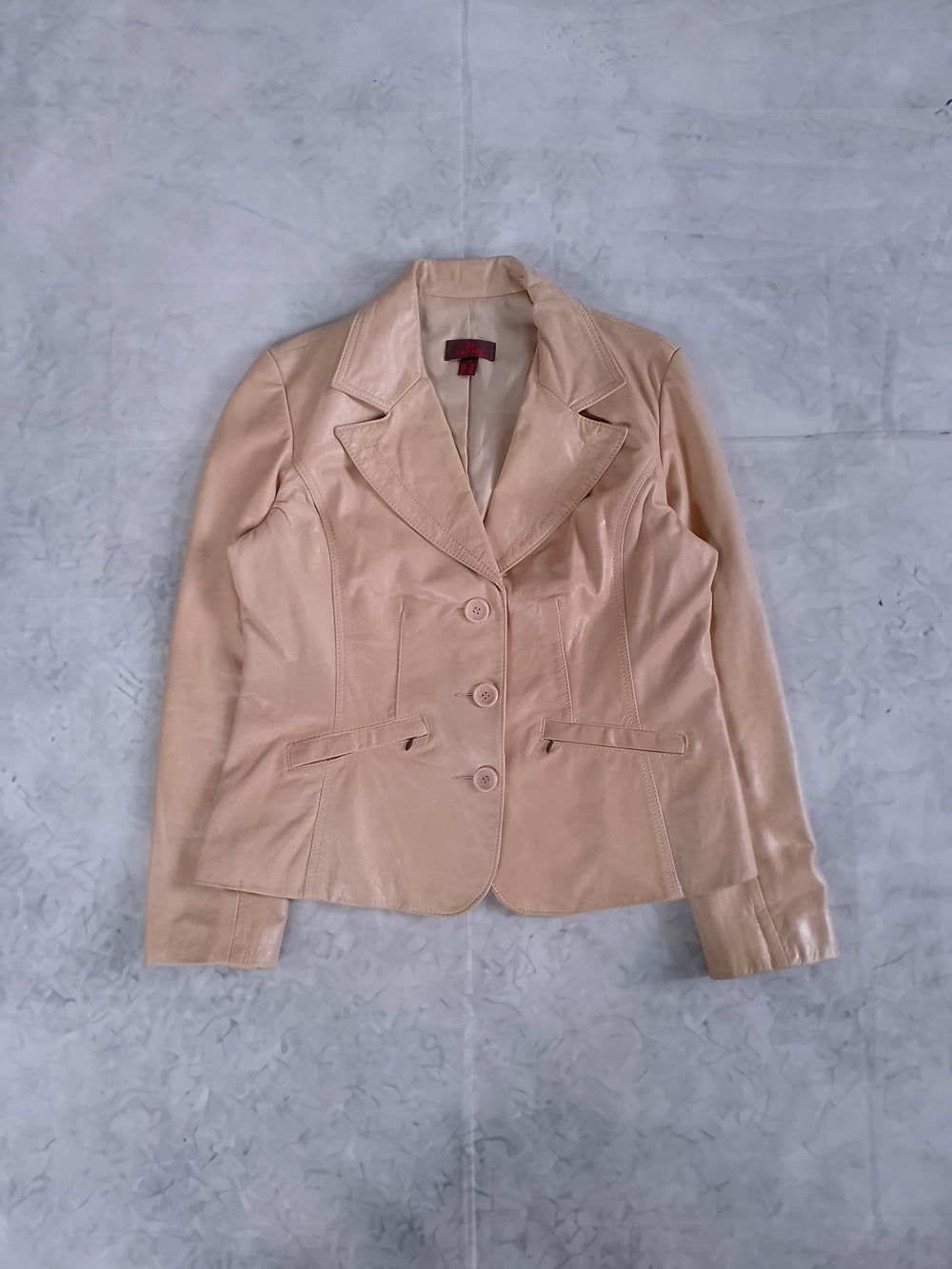 Vintage Danier Tan/Brown Leather Blazer Jacket