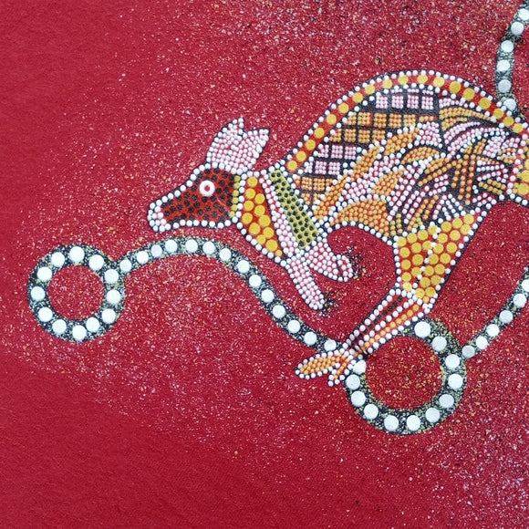 Vintage 1990s Australian Indigenous David Hudson Kangaroo Single Stitch T-Shirt