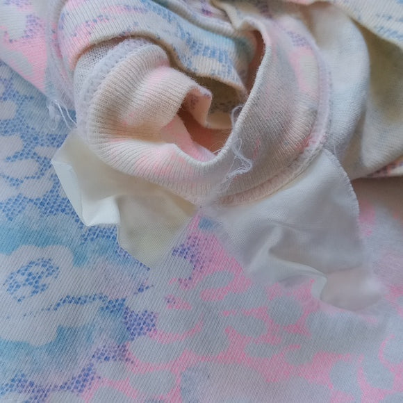 VINTAGE 90s Floral Print Tie-Up T-Shirt