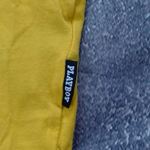 Playboy Yellow Tee with Colorful Graphic