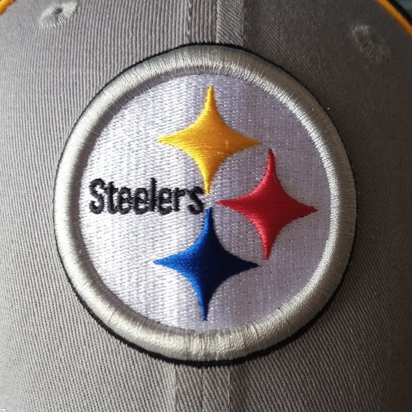 NWOT Men's New Era Gray Pittsburgh Steelers Pip 39THIRTY FLEX HAT BRAND NEW