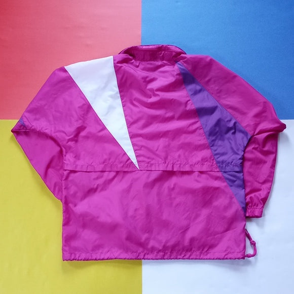 Vintage 90s Brooks Pink Purple Funk Windbreaker