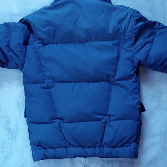 VINTAGE 90s Daniel S Reid Goose Down Blue Puffer Jacket