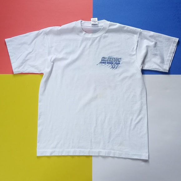 Vintage 1997 HR. Breton Come Home Year Shop & Light House Single Stitch T-Shirt