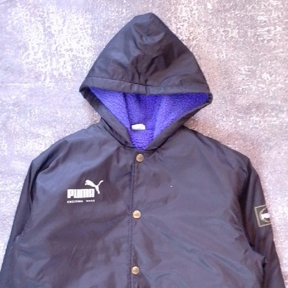 VINTAGE Puma Navy Hooded Jacket