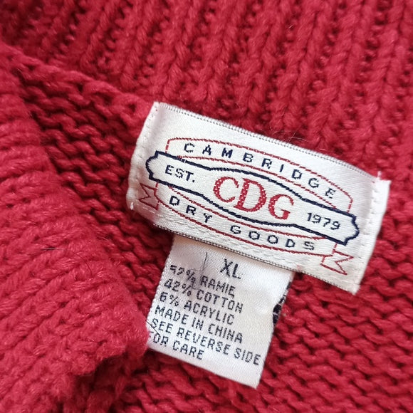 Vintage 90s Diamond Pattern Button Up Sweater Cambridge Dry Goods