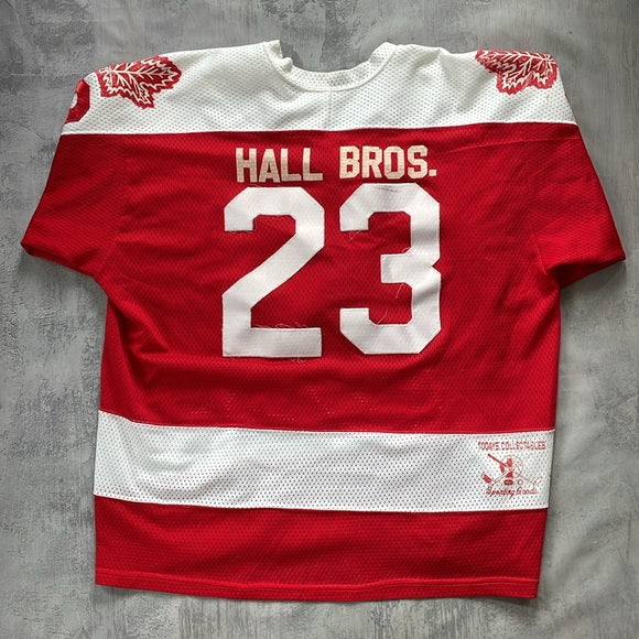 Vintage MERCHANTS With Red Leafs #23 Hall Bros Hockey Jersey