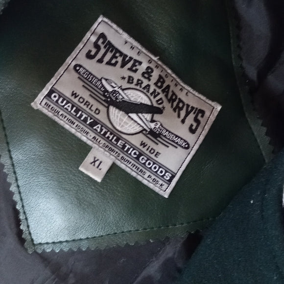 Michigan State Spartans Steve & Barry's Wool Varsity Jacket Faux Leather