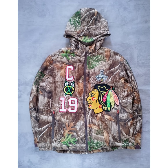 🔥 CUSTOM REWORKED JONATHAN TOEWS CAMO NHL JACKET — ONE OF A KIND! 🔥