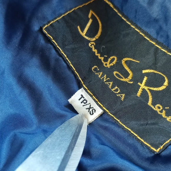 VINTAGE 90s Daniel S Reid Goose Down Blue Puffer Jacket