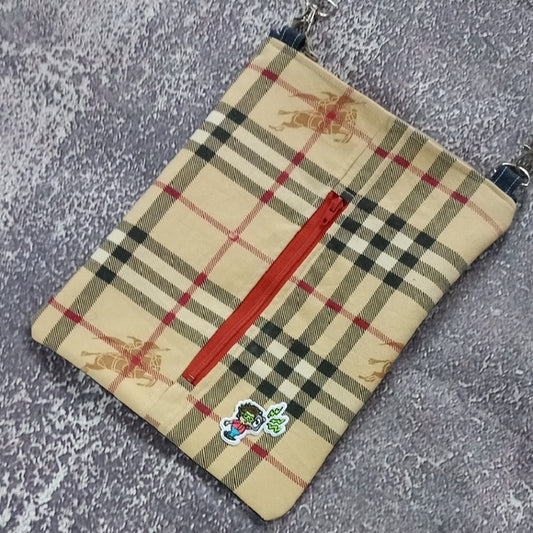 One-of-a-Kind Reworked Burberry Crossbody Bag – Unisex