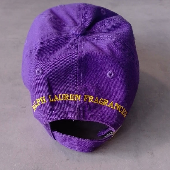 Purple Polo Ralph Lauren Fragrances Cap with Pink Logo #4
