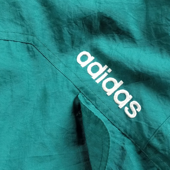 Vintage 90s Adidas Green Long Essential Winter Jacket Unisex
