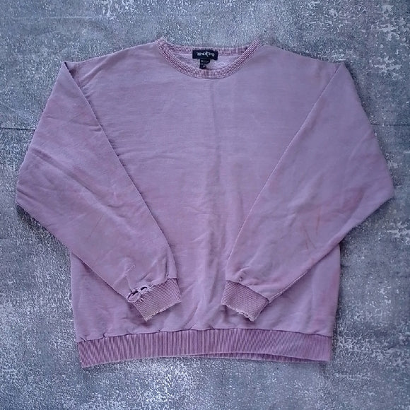 VINTAGE 90s Sun Faded Distressed Purple Crewneck Sweatshirt