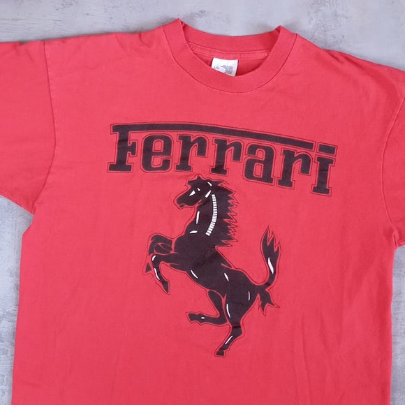 Vintage 90s Ferrari Logo Single Stitch T-Shirt