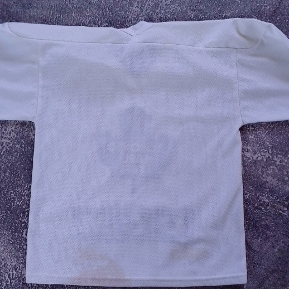 VINTAGE 90s Toronto Maple Leafs CCM Kids White and Blue Hockey Jersey