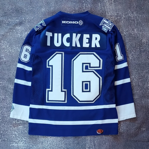 Vintage 90s NHL DARCY TUCKER KOHO Toronto Maple Leafs Hockey Jersey AIR-KNIT