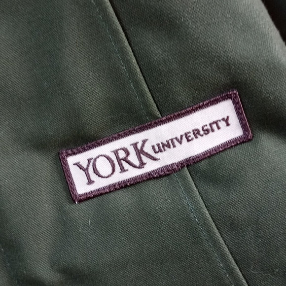 Vintage 80s York University Toronto Canvas Style Work Jacket Sherpa Lined