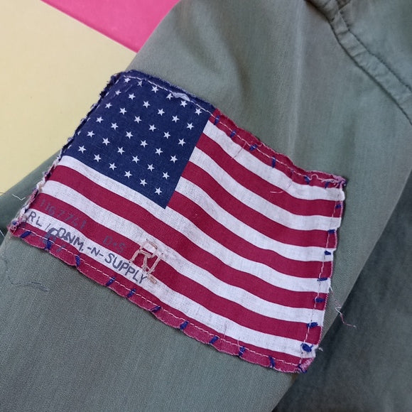 Denim & Supply Ralph Lauren Camo Hooded Bomber Jacket With Flag