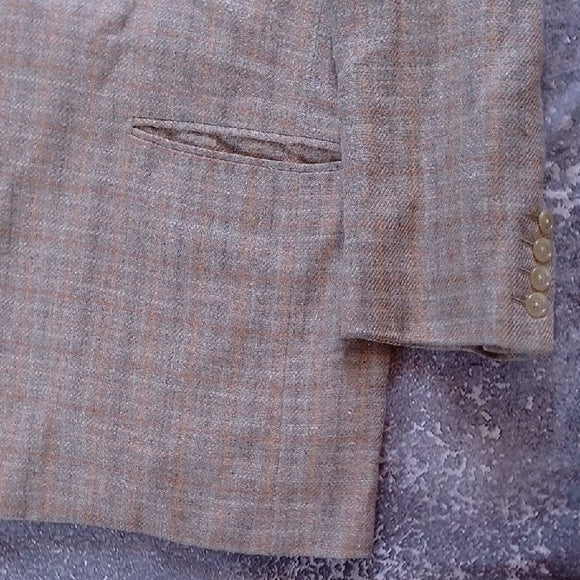 Vintage Ermenegildo Zegna Classic Tan Men's Blazer WOOL BLEND