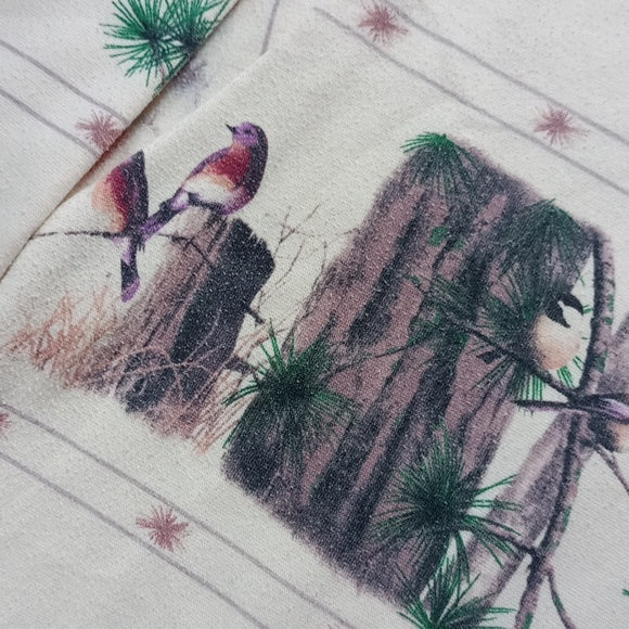 Vintage 90s Birds Button-Up Sweater