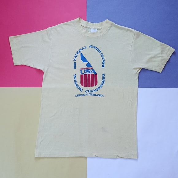 Vintage 1980 National Jr. Olympics Swimming Championships Single Stitch T-Shirt