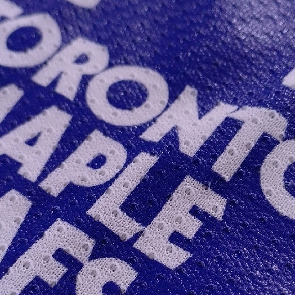 VINTAGE 90s Toronto Maple Leafs CCM Kids White and Blue Hockey Jersey