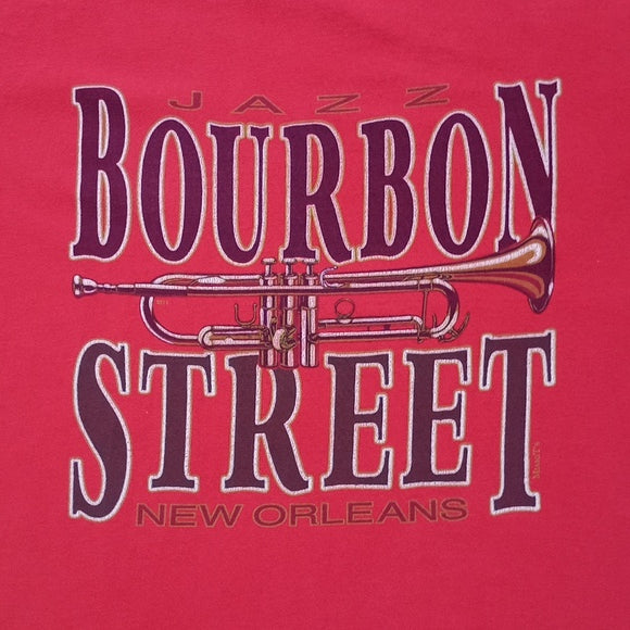 Vintage ONEITA Jazz Bourbon Street New Orleans Graphic Single Stitch T-Shirt