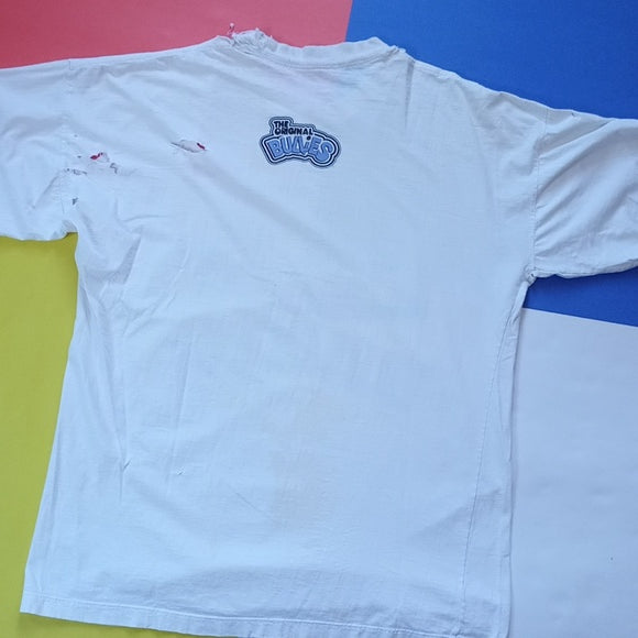 Vintage 90s Distressed BULLDOZER Sleeping Dog Graphic Tee The Original Bullies