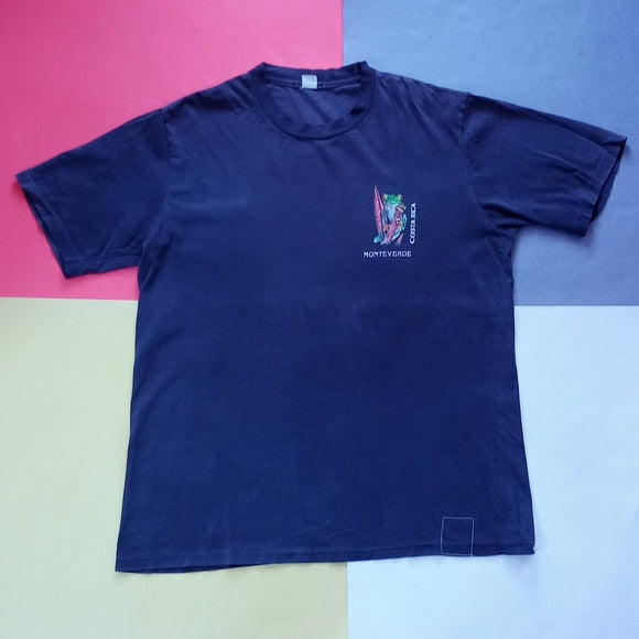 Vintage 90s Red-Eyed Leaf Frog Monteverde Costa Rica Single Stitch T-Shirt UNISE