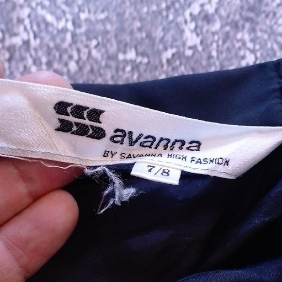 Vintage 90s Avanna Elegant Black and White Women's Skirt