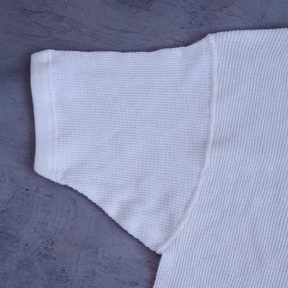 Vintage 90s FRUIT OF THE LOOM WAFFLE KNIT Long John Style Shirt