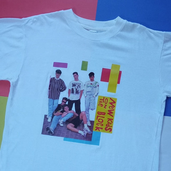 Vintage 90s New Kids On The Black Graphic Single Stitch T-Shirt