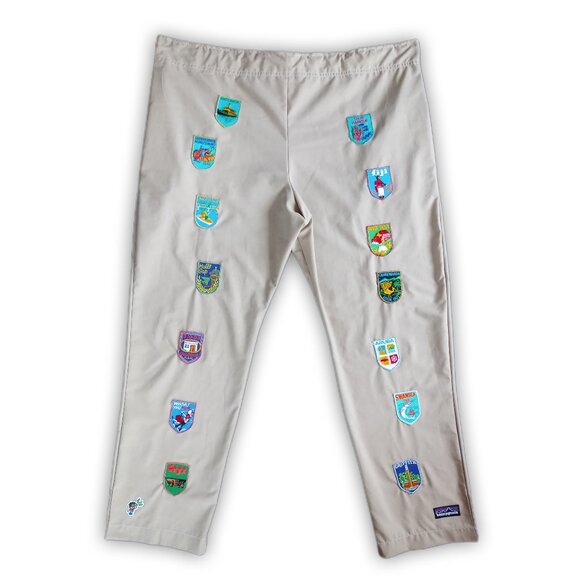 Vintage Travel Patches Reworked Bennygonia Baggy Pants UNISEX