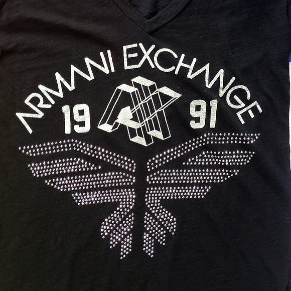 Armani Exchange 1991 Bedazzled Shirt WOMENS