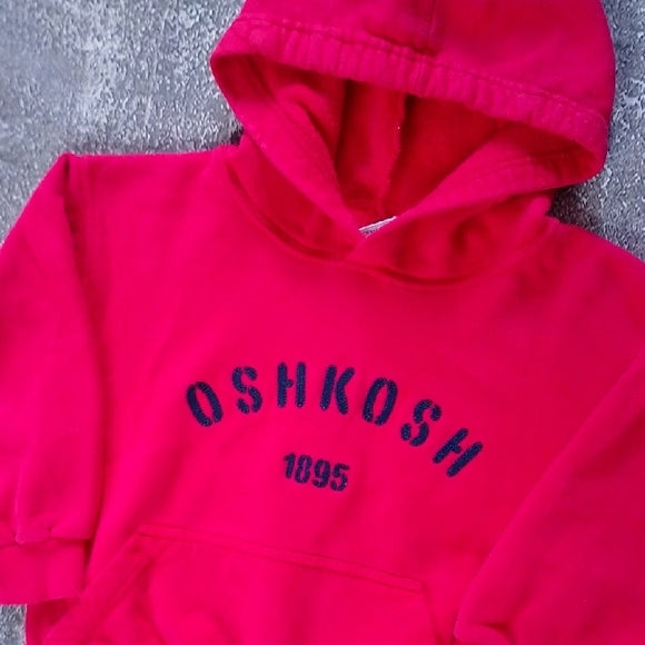 VINTAGE 90s OshKosh B'gosh Vibrant RED Hoodie
