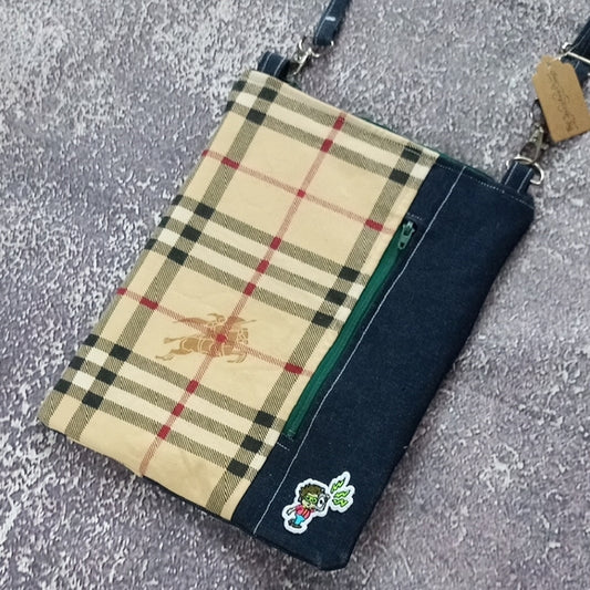 One-of-a-Kind Reworked Burberry Crossbody Bag – Unisex