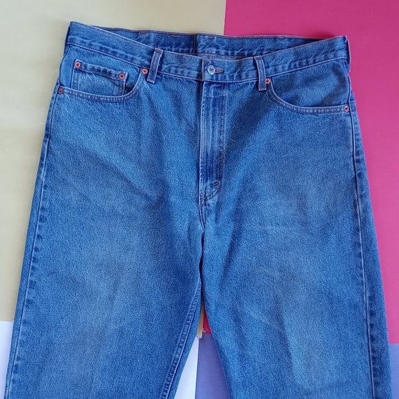Vintage Levi's 550 Denim Blue Jeans High Waist Made In Canada