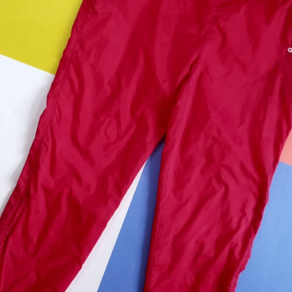 Vintage 90s Adidas Red Essential Slash Pants with Pockets