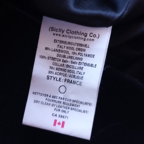 Sicily Clothing International Wool Big Hood Coat Jacket Style France