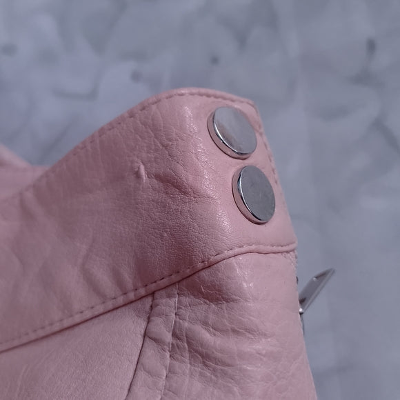 Zara Pink Faux Leather Skirt